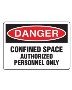 danger confined space sign